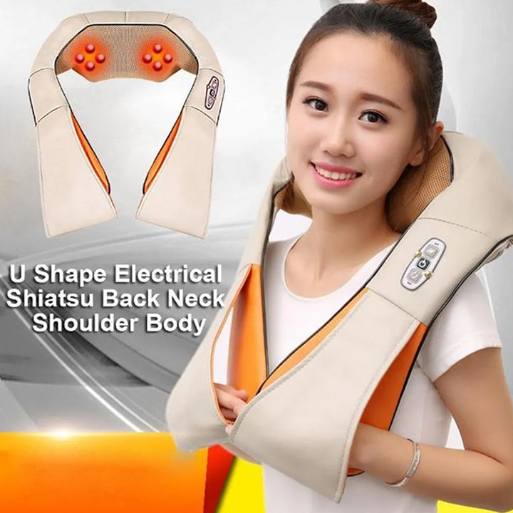 U Shape Electrical Shiatsu Back Shoulder Body Neck Massager