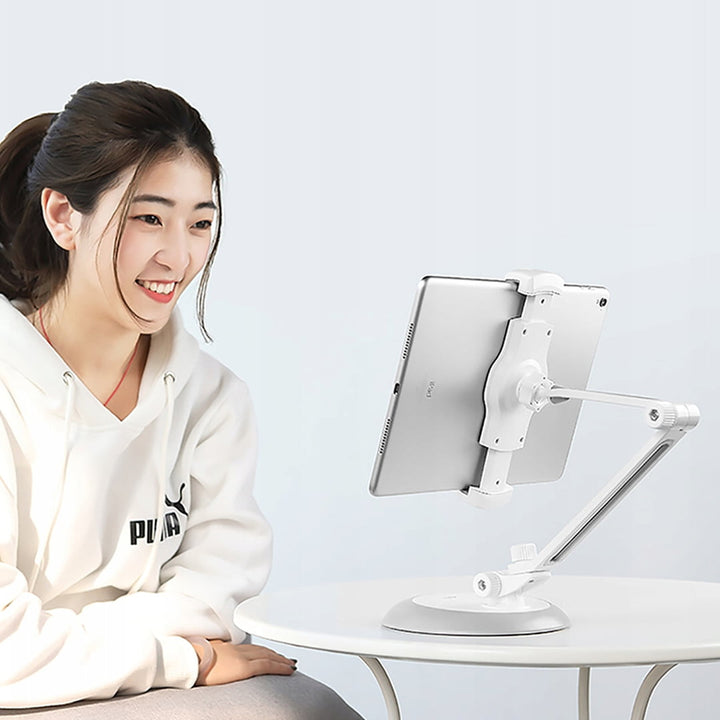 Tidery UNIVERSAL ADJUSTABLE DESKTOP STAND - WHITE COLOR