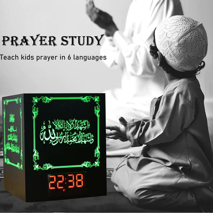 The Holy Quran Digital Clock & Speaker With 25 Night Light Colors Listen to Quran 30 Reciters and 28 Translations