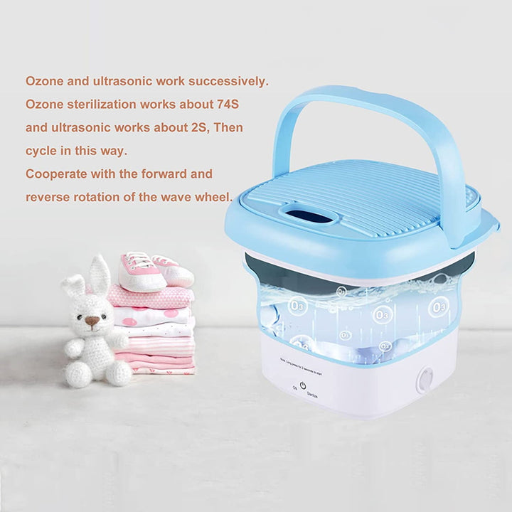 Mini Foldable Automatic Washing Machine for Travel and Trips