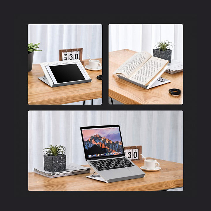 BASEUS MESH PORTABLE LAPTOP STAND - WHITE & GRAY