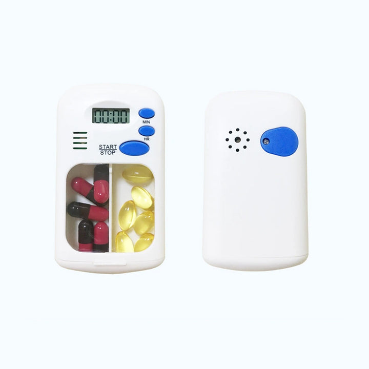 Automatic Pill Reminder Box Small Portable Efficient Setting Dispenser with LED Display 