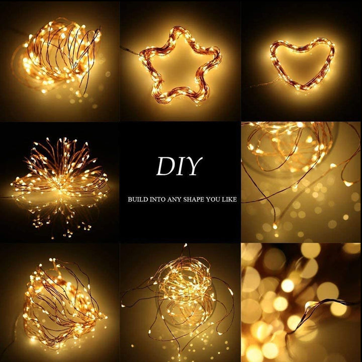 13M LED Solar String Lights Waterproof Copper Wire Decoration Lights