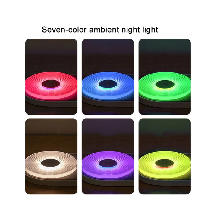 K29T 15W Cell Phone Wireless Charger with 7 Colors Night Light with Fast Charging