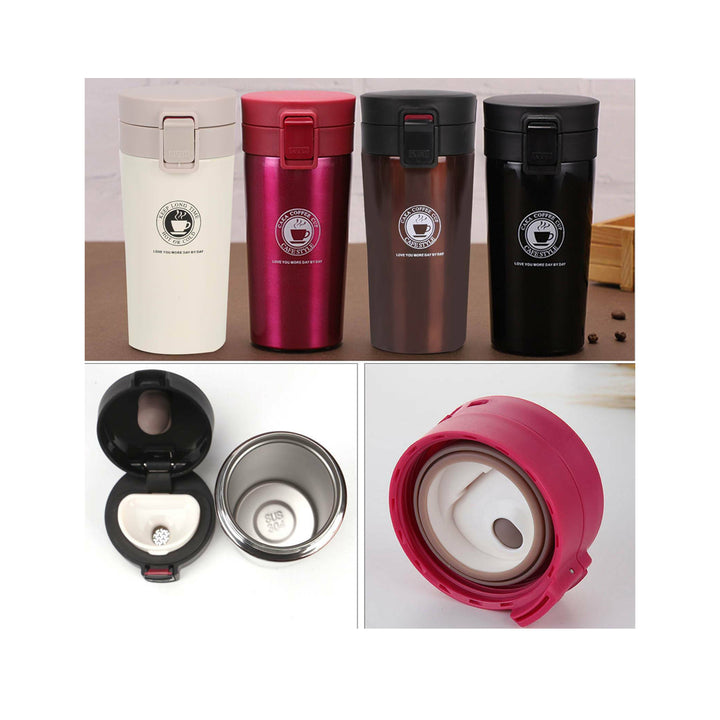 380 mL Insulated Travel Coffee Mug Cup Thermal Stainless Steel Vacuum Thermos