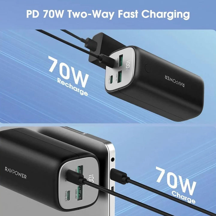 Ravpower RP-PB208 Multi-Port Power Bank with Digital Display, 50W 20000mAh