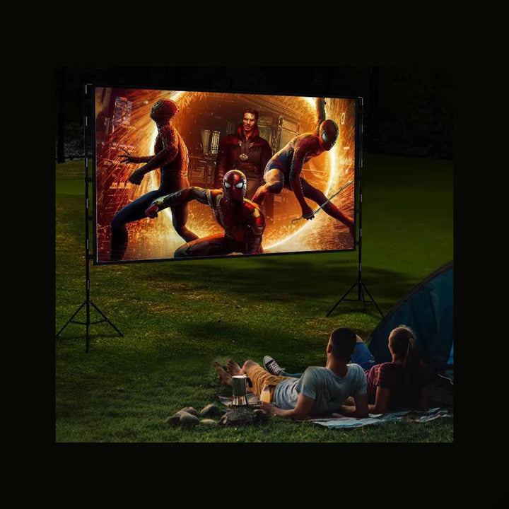 Portable Projector Screen with Stand Lightweight Foldable and Washable with a Bag (100 - 120 inches)  