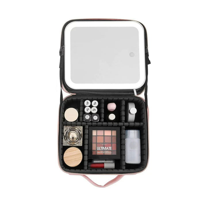 Makeup Travel Case with Mirror LED Light