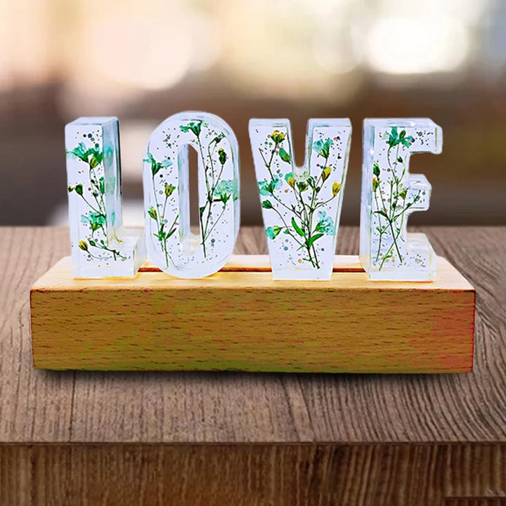 LED night light in the shape of the word LOVE to add a romantic touch to your home