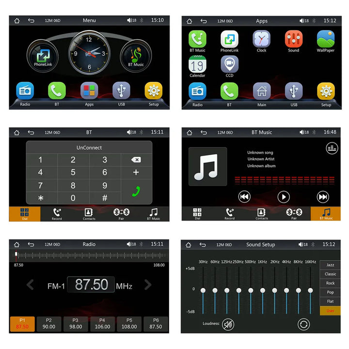 Apple CarPlay & Android Auto Portable Wireless Car Media Player