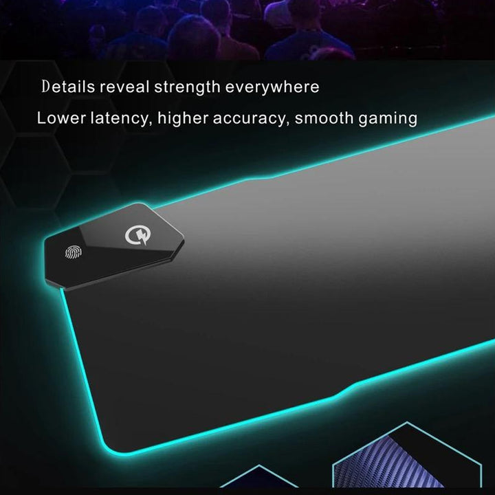 Wireless Charging Gamer Mousepad Oversized RGB Luminous Desk Mat