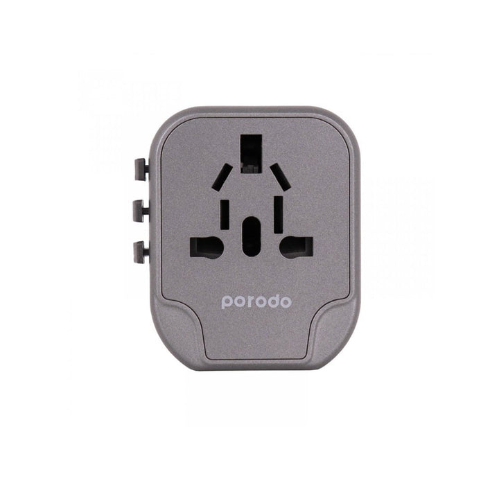 Porodo Universal Travel Charger 2.4A with Double Fuse and Two USB Ports