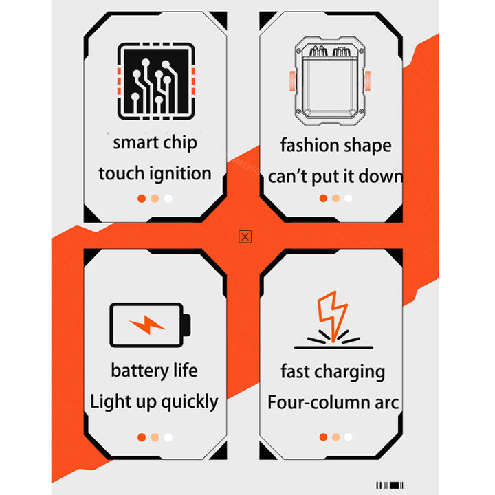 Unique Design LED Metal USB Electronic Transparent Lighter with Rechargeable Lithium Battery