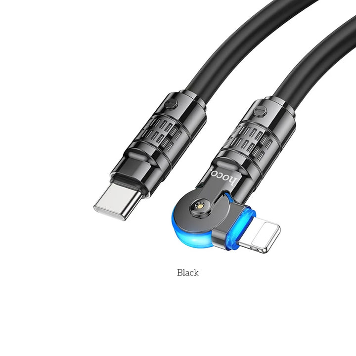 HOCO U118 Type C to Lightning Rotating Charging Data Cable 