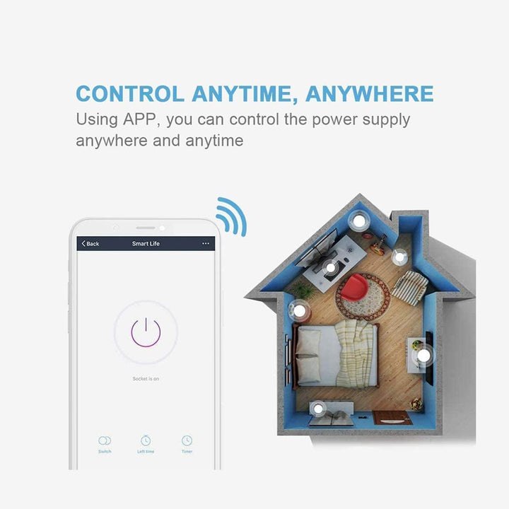Porodo Smart Plug to Control All Home Appliances Through Phone With Voice Control