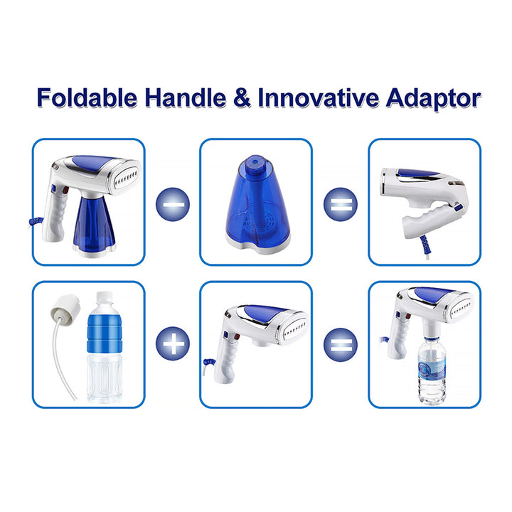 Portable Travel Handheld Steamer Foldable Fabric Wrinkle Remover 1600W
