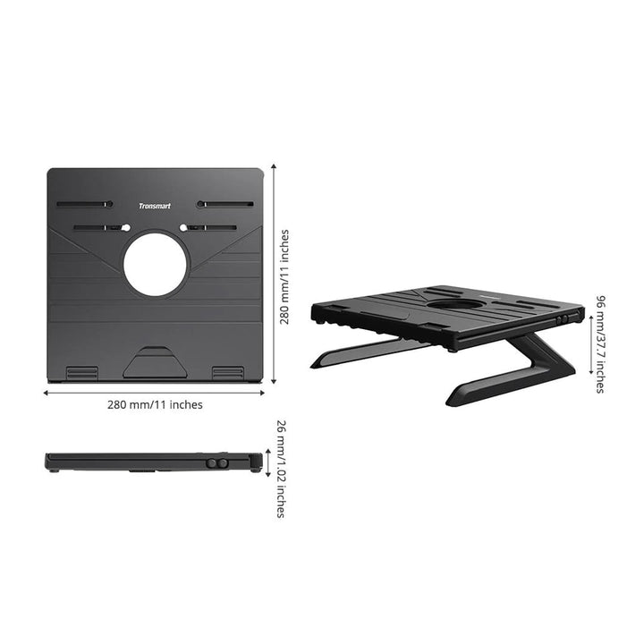 Tronsmart D07 Foldable Adjustable Laptop Stand with Phone Holders