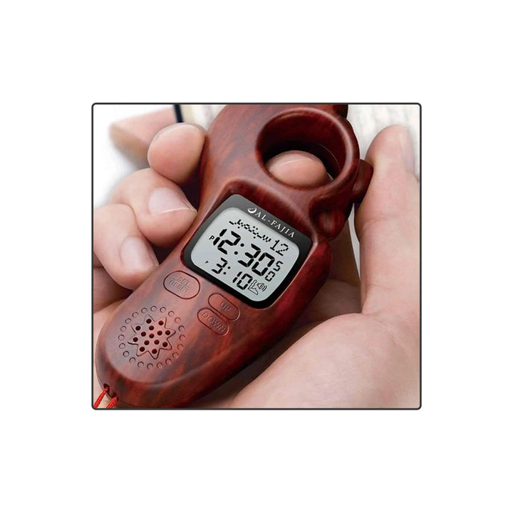 Portable Digital Tasbih Counter with Alarm Clock and Automatic Azan Alarm for Prayer Time 