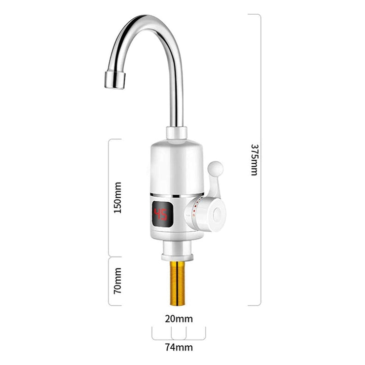 Instant Tankless Electric Instant Heating Tap Water Faucet, with LED Digital Display