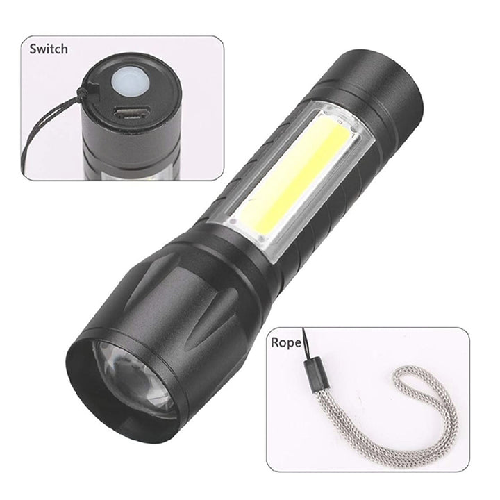 MINI LED FLASHLIGHT RECHARGEABLE WATERPROOF USB CHARGE