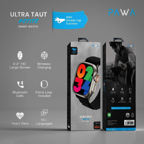 PAWA Ultra Taut Petite 2.2'' HD Smart Watch Shockproof Design Support Wireless Charging