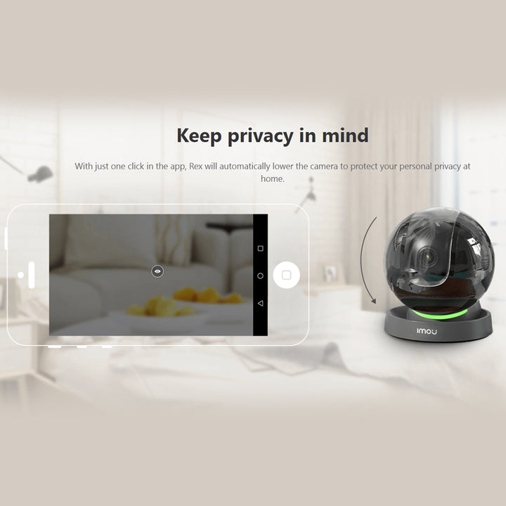 Imou Camera Rex 2MP Wi-Fi Pan & Tilt for 360° Coverage Night Vision With Smart Tracking