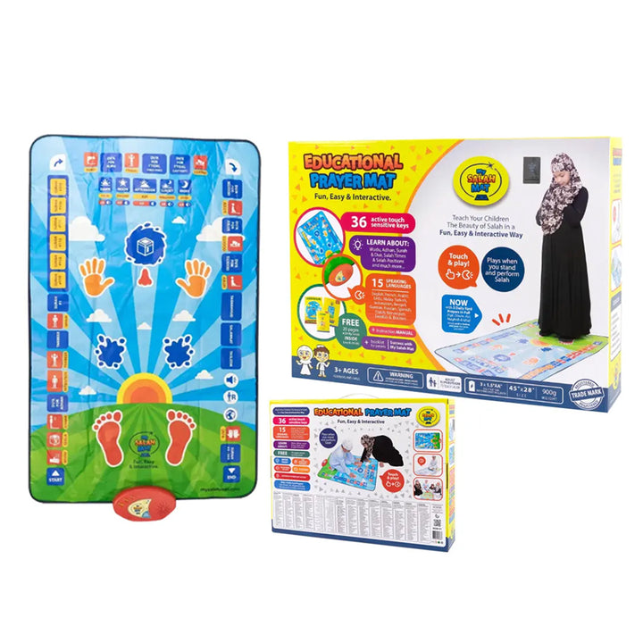 Smart Prayer Mat Foldable and Adjustable Waterproof with Instructional Book