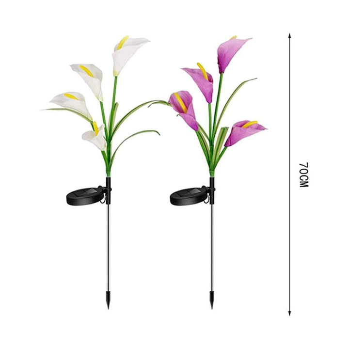 4 LED Lily Flower LED Solar Light (2pcs Pack)