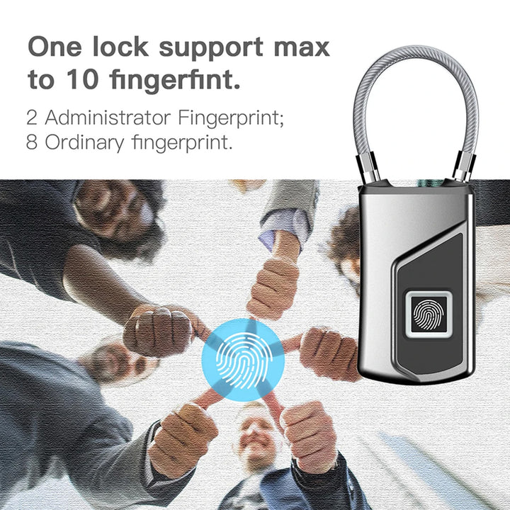 Smart Waterproof Fingerprint Lock fingerprint memory capacity up to 10 sets
