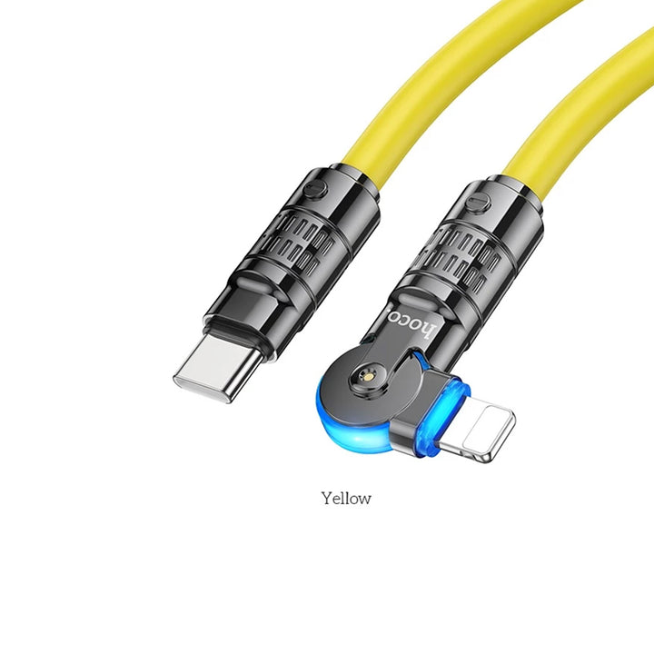 HOCO U118 Type C to Lightning Rotating Charging Data Cable 