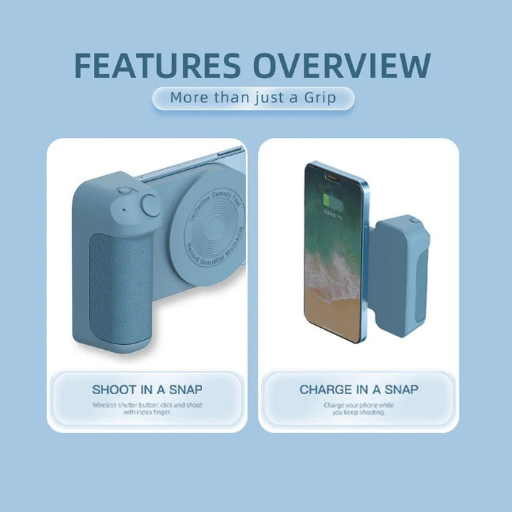 3 in 1 Magnetic Camera Handle Selfie Grip Type-C Charging Multifunctional Bluetooth-compatible