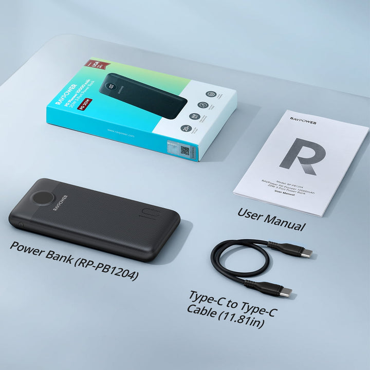 RAVPower RP-PB1204 PD Pioneer 10000mAh 20W 3-Port Power Bank   