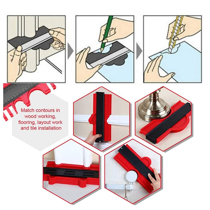 Contour Gauge Duplicator, 10 Inch Extra Wide Profilometer Design Replicator