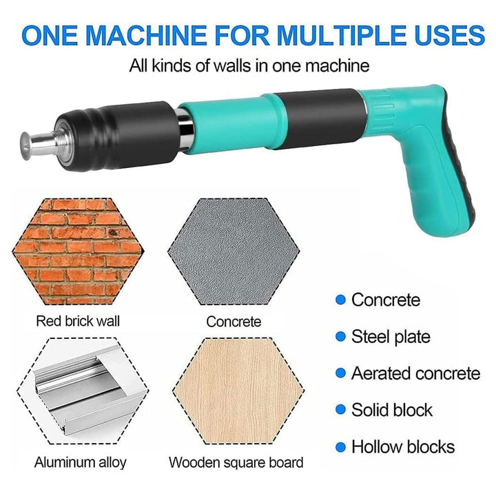 Handheld Multi-Purpose Staple Gun Capable of Penetrating Steel and Hard Surfaces