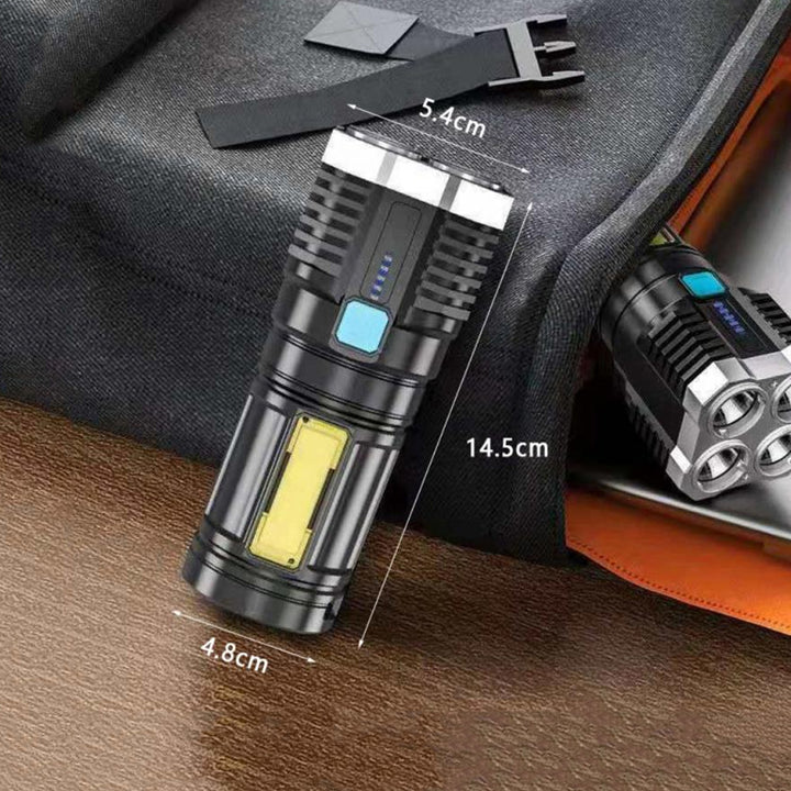 Super Bright Glare Flashlight Strong Light USB Long-range Light Flashlight Portable Torch