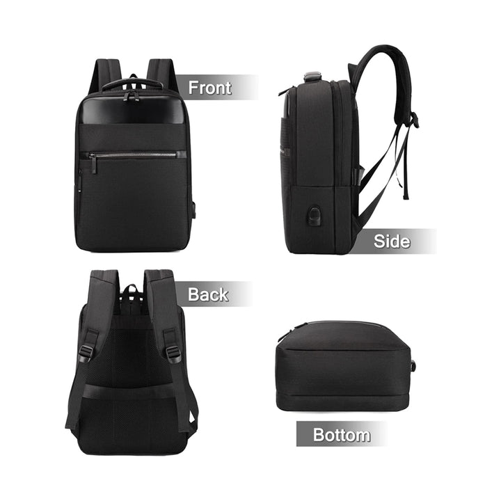 Porodo Lifestyle Water-Proof Oxford + PU Backpack With USB-A Port 