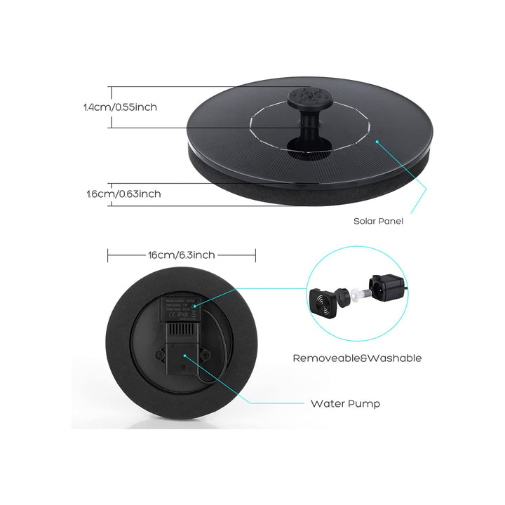 Free Standing Floating Solar Fountain Solar Powered Water Fountain Pump  