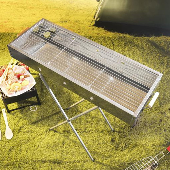 Stainless Steel Foldable Portable Barbecue Grill Holder