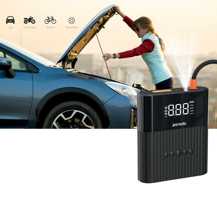 Porodo Multi Function 8800mAh Jump Starter and Air Pump