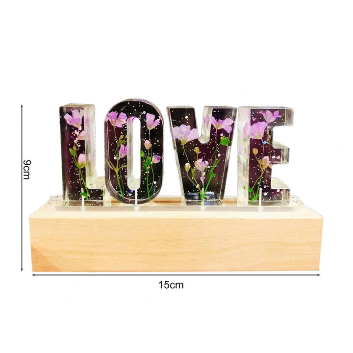 LED night light in the shape of the word LOVE to add a romantic touch to your home