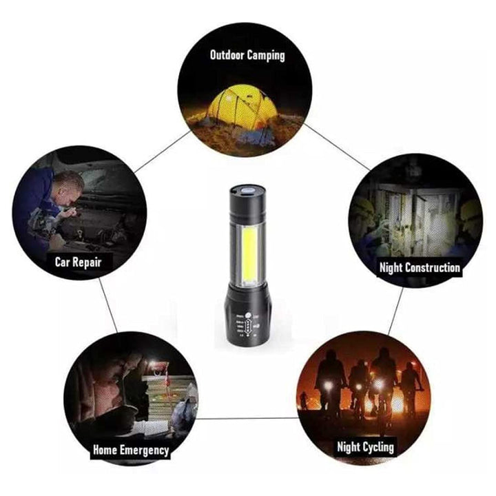 MINI LED FLASHLIGHT RECHARGEABLE WATERPROOF USB CHARGE