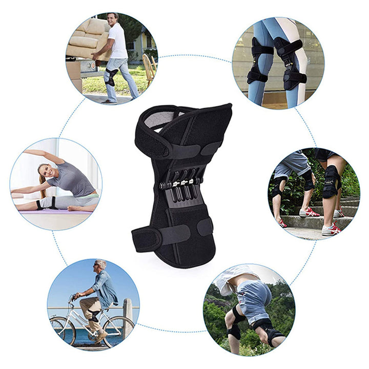 Knee Support Brace Pads Booster Joint Lift Squat Sport Power Spring Force