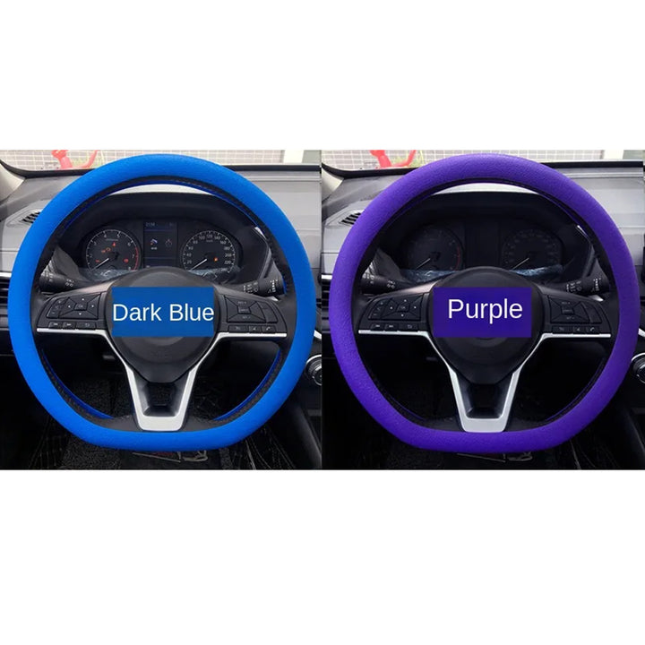 Interior Car Silicone Steering Wheel Cover Heat-Resistant Corrosion-Resistant and Non-Slip