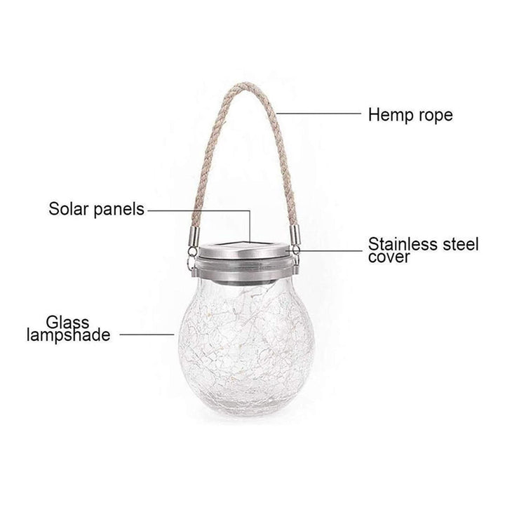 LED Solar Mason Jar Fairy String Lights