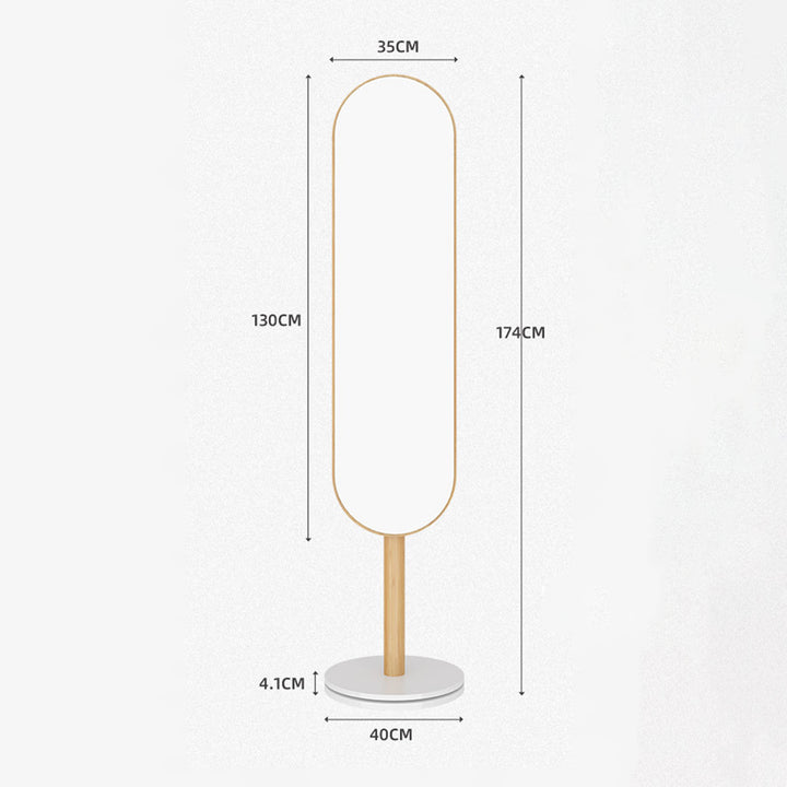 Modern Rotatable Mirror With 360° Rotating Wooden Base