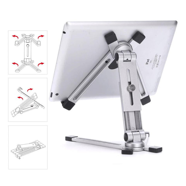 Portable Fold-up Aluminium Universal Tablet Multi-Angle Adjustable Stand Holder   