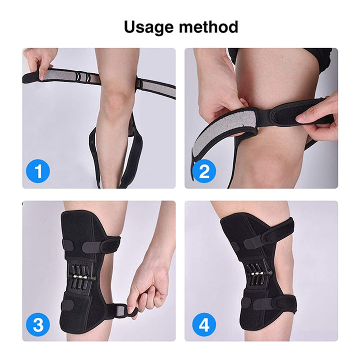 Knee Support Brace Pads Booster Joint Lift Squat Sport Power Spring Force