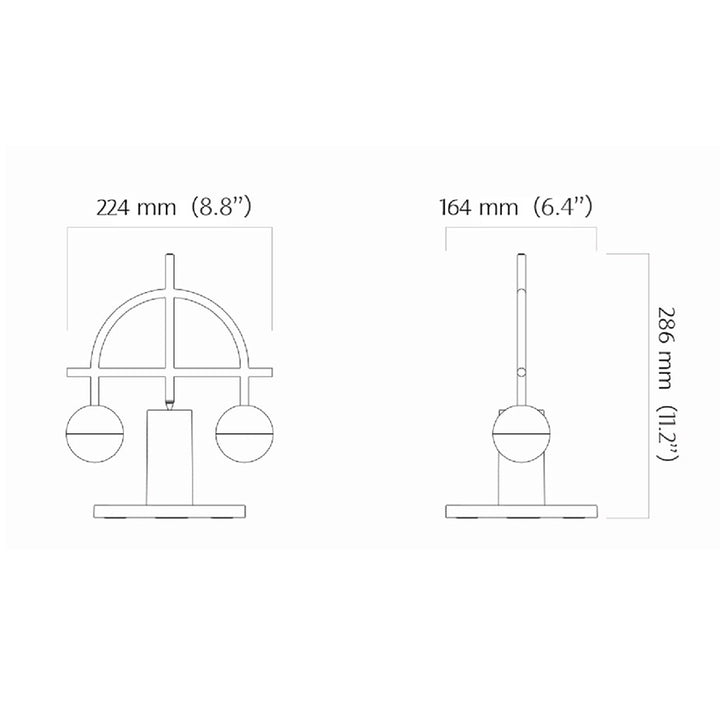 Creative ABS Rotating Balance Table Lamp Elegant Small Night Light LED Table Lamp 