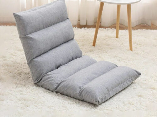 Soft Padded Floor Seat with Back Support Foldable and Adjustable
