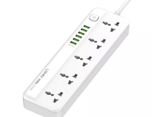 Ldnio Sc5614 Power Strip Surge Protector With 5 Ac Outlets And 6 USB Charging Ports